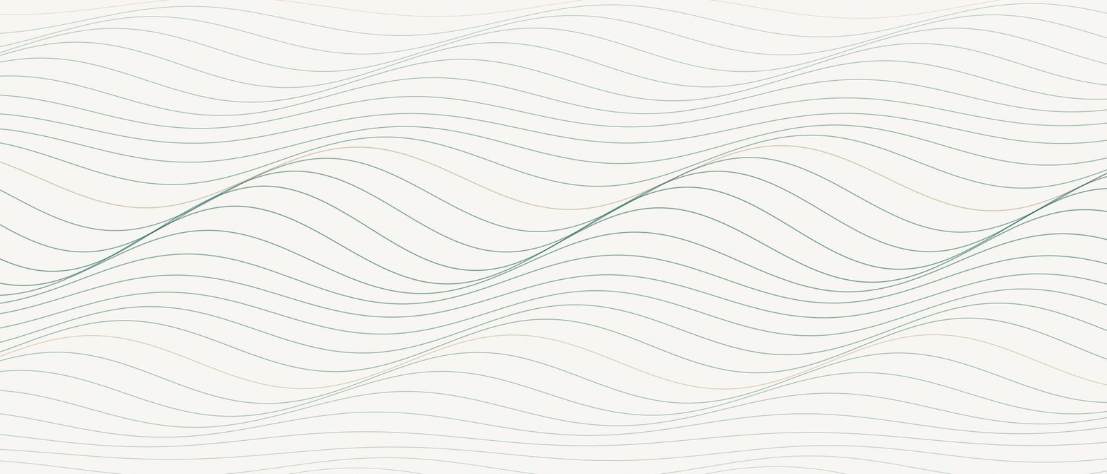 Wide simulated velocity field with contour bands, duotone viridian on paper