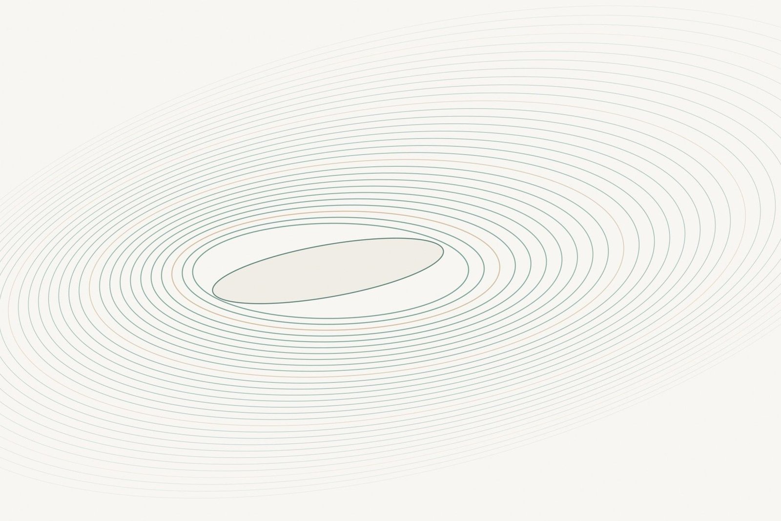 Pressure contours over an airfoil-like body rendered as layered duotone bands